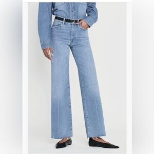 Frame Le Slim Raw Frey Hem Palazzo Jeans sz 26